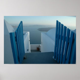 Póster Porta para Santorini
