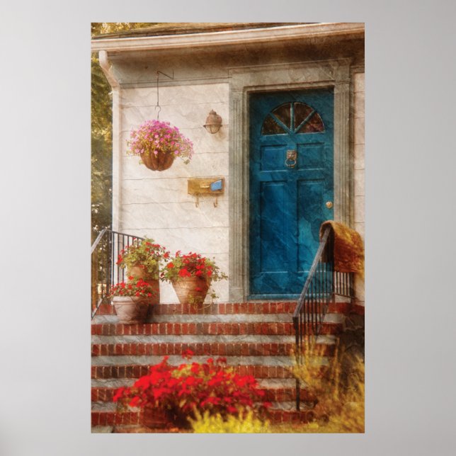 Póster Porta - Porta Diante Azul (Frente)