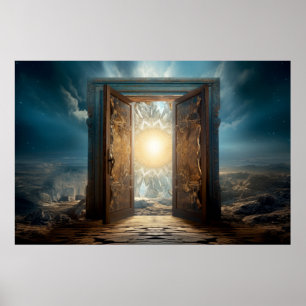 Poster Porta Porta Porta Portão Dimensão Fantástica