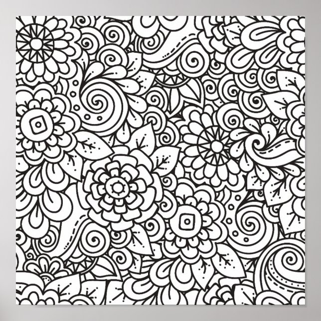 Póster Porta retrorreflectora Floral 2 (Frente)