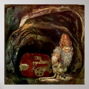 Poster "Porta Troll" de John Bauer