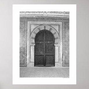 Poster Porta velha da mesquita (B&W)