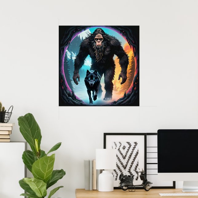 Poster Portal Bigfoot e Wolf (Escritório em casa)