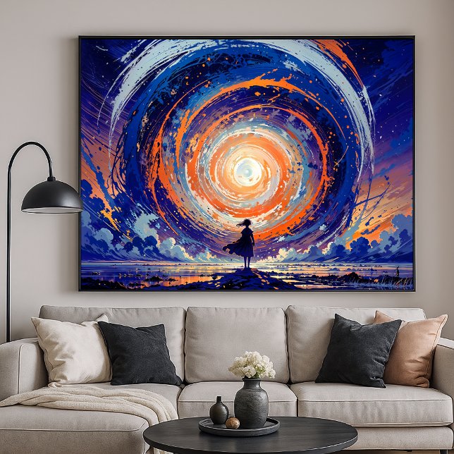 Poster Portal Vortex - Lone Silhouette Fantasy Art (Criador carregado)