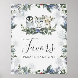 Poster Portão Ártico Winter Onederland primeiro aniversar