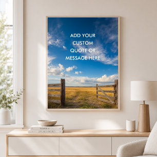 Poster Portão de Fazenda Rústico - Crie Sua Própria Citaç