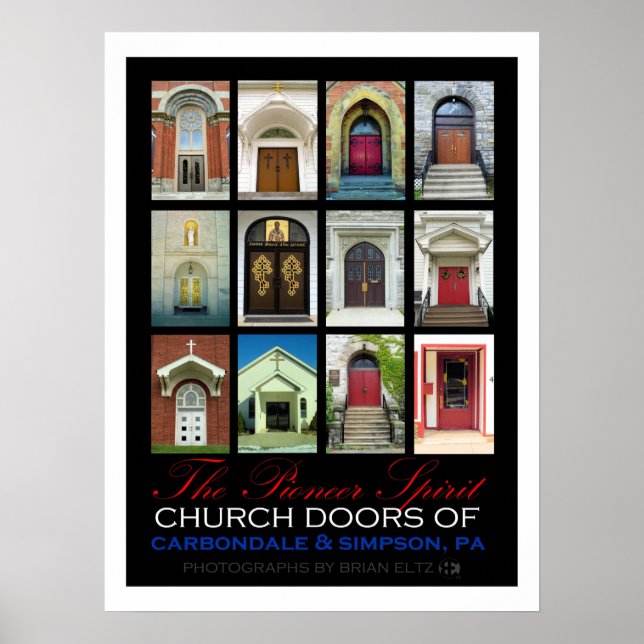 Poster Portas da Igreja de Carbondale & Simpson, PA (2013 (Frente)