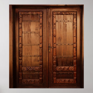 Póster Portas de madeira