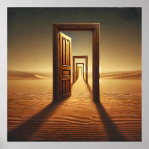 Poster Portas de Percepção no Deserto do Tempo