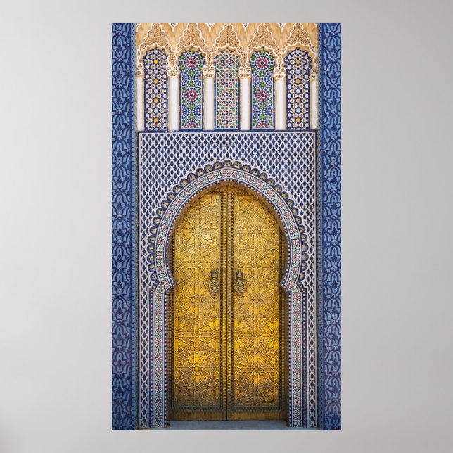 Poster Portas Do Ornamentado Do Palácio Do Rei (Frente)