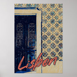 Poster Portas e azulejos de Lisboa