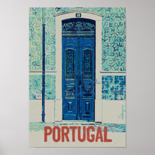 Poster Portas e azulejos Portugal