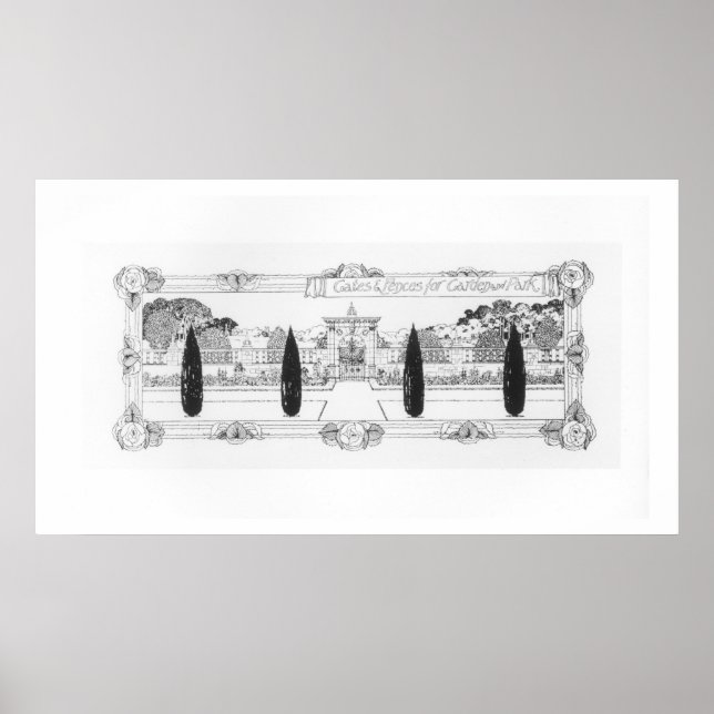 Poster Portas e cercas para jardins e parques, de 'Ar (Frente)