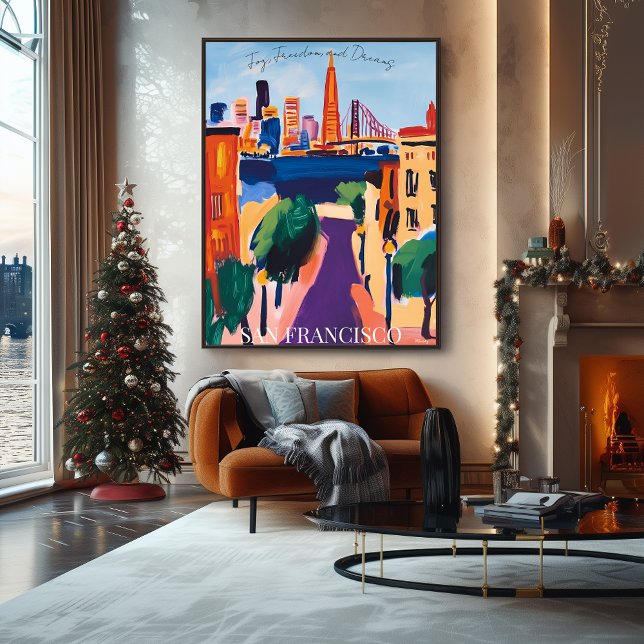 Poster Portas e Ruas do Ouro São Francisco em Fauvist (Criador carregado)