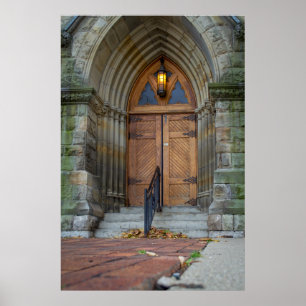 Poster Portas velhas da igreja em Detroit