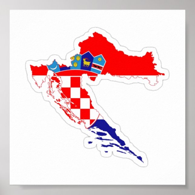 Poster Porter recuerdo de Croacia (Frente)