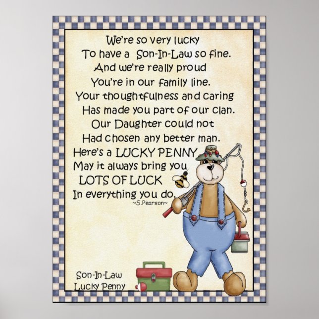 Póster Portfolio-Son-in-Law-Lucky Penny-glue penny-penny  (Frente)