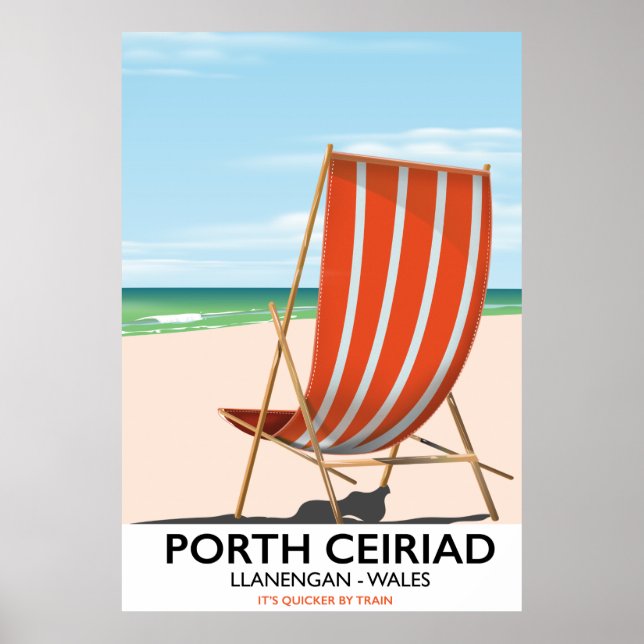 Poster Porth Ceiriad Wales Beach (Frente)