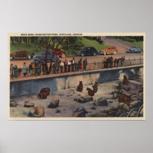 Póster Portland, antros de ORBear no parque de Washington
