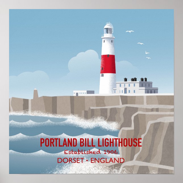 Poster Portland Bill Lighthouse (Frente)