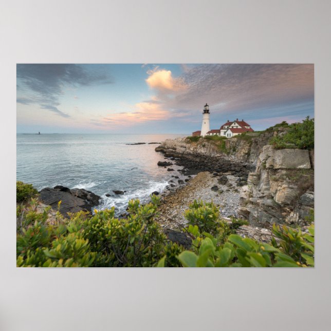 Poster Portland Head Light | Cabo Elizabeth, ME (Frente)
