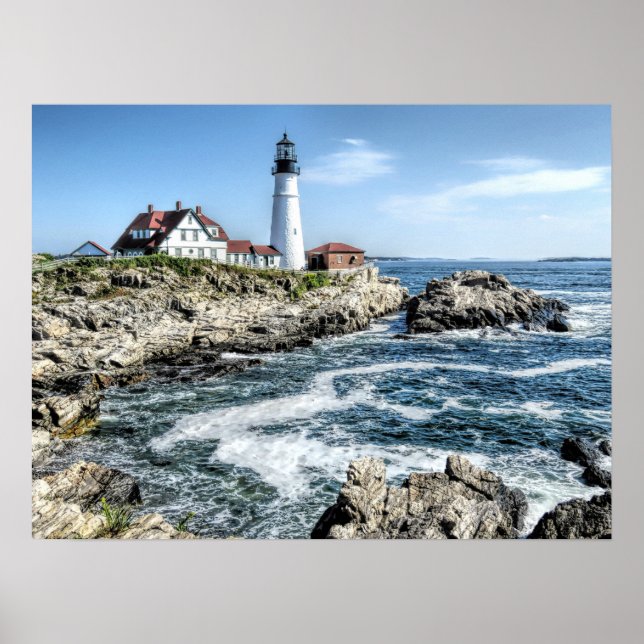Poster Portland Headlight Cape Elizabeth, ME (Frente)