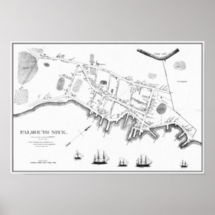 Póster Portland, Maine Before the Mowat Burning, 1775