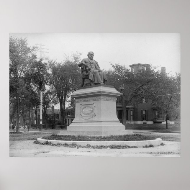 Poster Portland, Maine Longfellow Monument por volta de 1 (Frente)