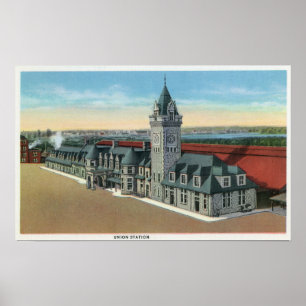 Póster Portland, MaineExterior View da Estação da União