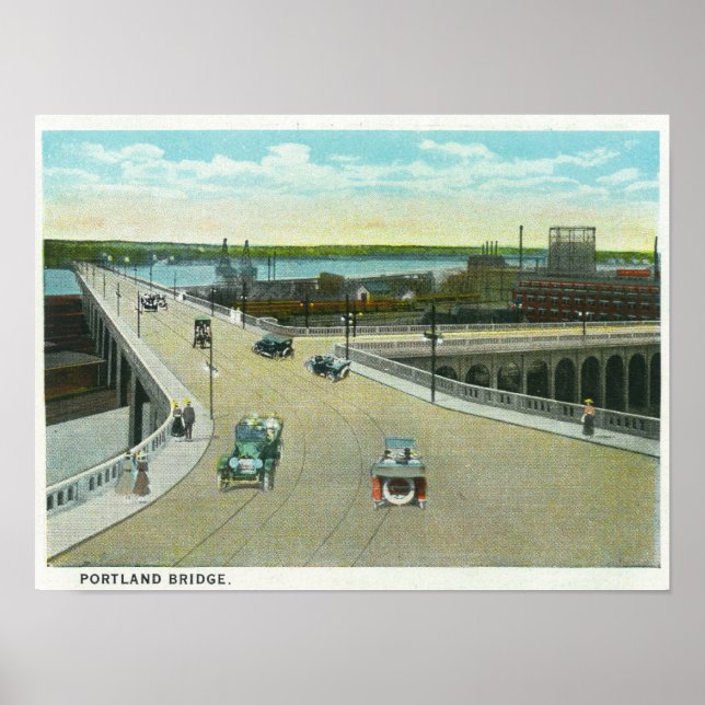 Póster Portland, MaineView do Monumento Longfellow (Frente)