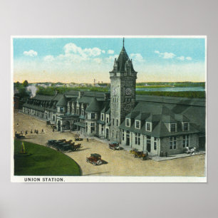 Póster Portland, opinião de MaineExterior da estação d