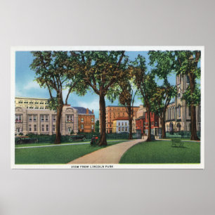 Póster Portland, opinião de MaineScenic de Lincoln Park