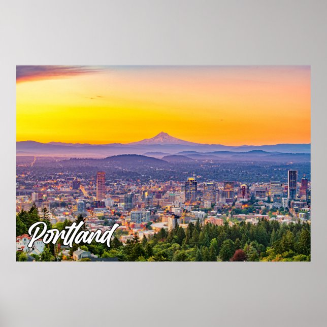 Poster Portland, Oregon, No Sunset (Frente)