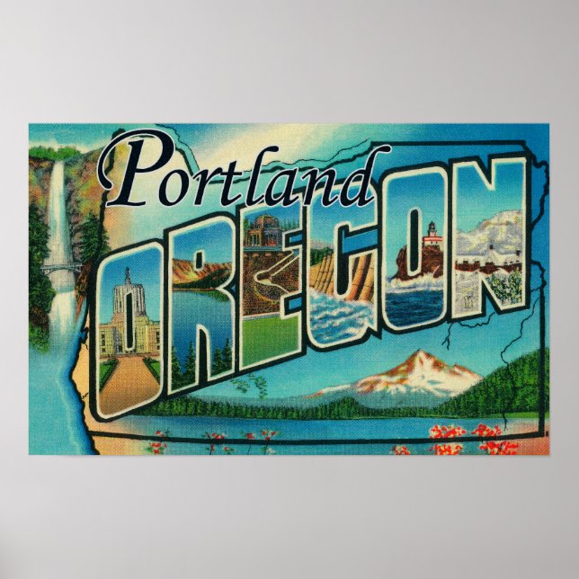 Poster Portland, OregonLarge - Letra Cena 2 (Frente)