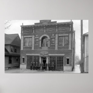 Póster Portland, OU fotografia da opinião do quartel dos
