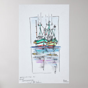 Poster Porto Concarneau  Brittany, França
