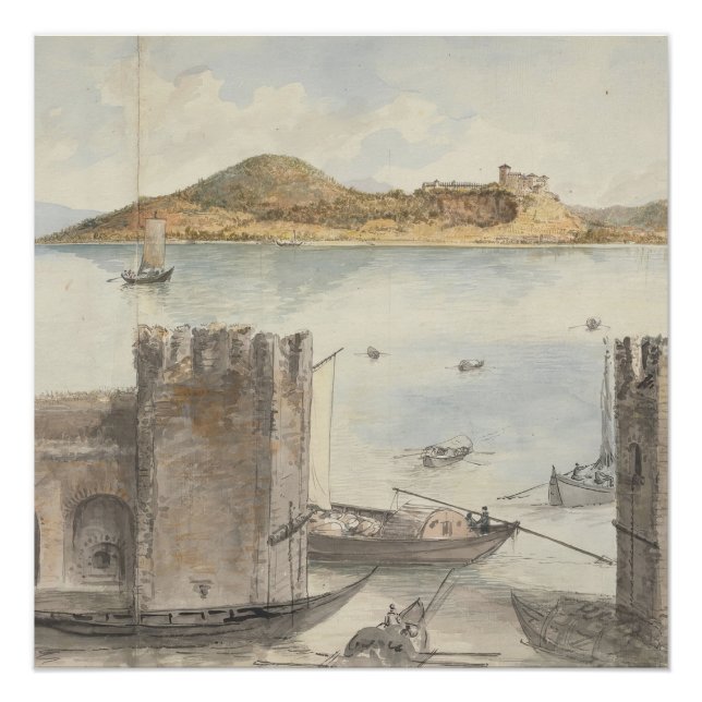 Póster Porto de Arona (1795) Charles Gore (Frente)