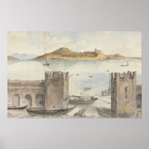 Poster Porto de Arona (1795) Charles Gore