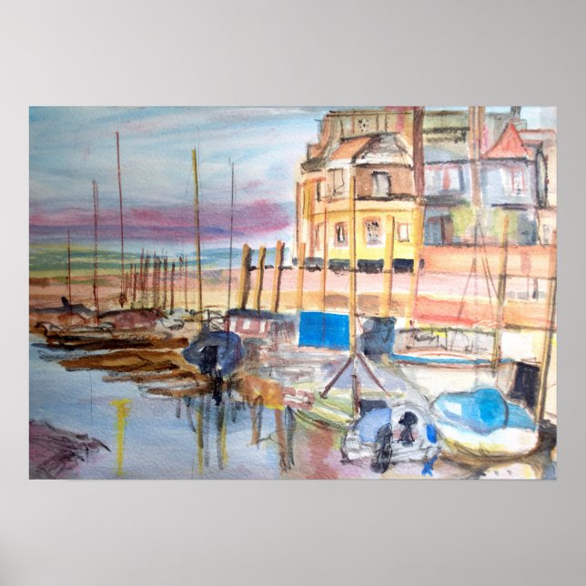 Poster Porto de Blakeney em Norfolk (Frente)