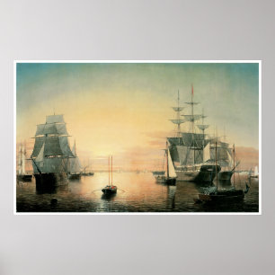 Póster Porto de Boston, 1850-55