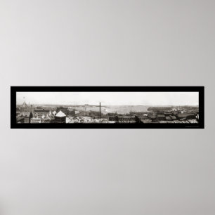 Poster Porto de Boston, foto 1912 das MÃES