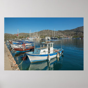 Póster Porto de Bozburun perto de Marmaris, Turquia