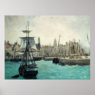 Póster Porto de Calais por Manet, Arte Impressionista Ant