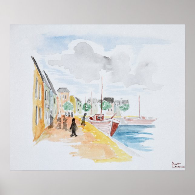 Póster Porto de Concarneau | Bretanha, França (Frente)