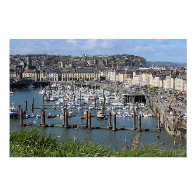 Póster Porto de Dieppe, Normandia, França, (Frente)