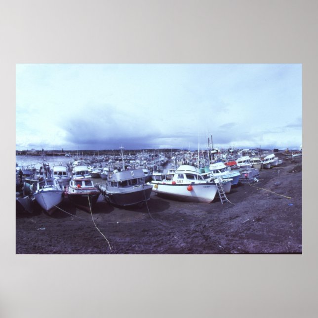 Poster Porto de Dillingham Alasca, 1982 antes da dragagem (Frente)