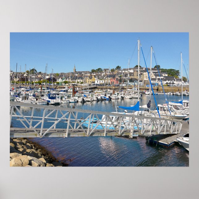 Poster Porto de Douarnenez, Feriado em França (Frente)