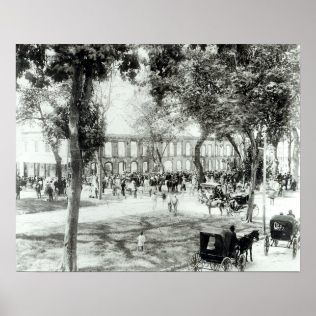 Póster Porto de Espanha, Trinidade, 1891 (Frente)