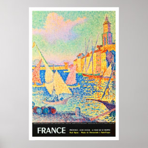 Poster Porto de France, Provence, riviera francês, St