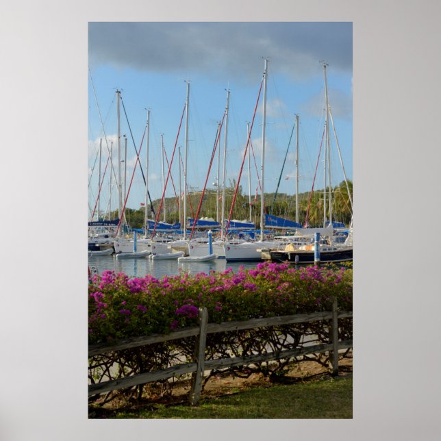 Póster Porto de Iates de Virgin Gorda (Frente)